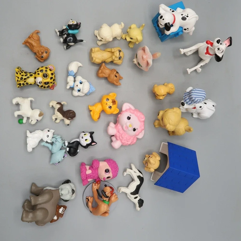 Cat and Puppy Dogs Figure Lot Mini Puppies Kittens Cartoon Toy